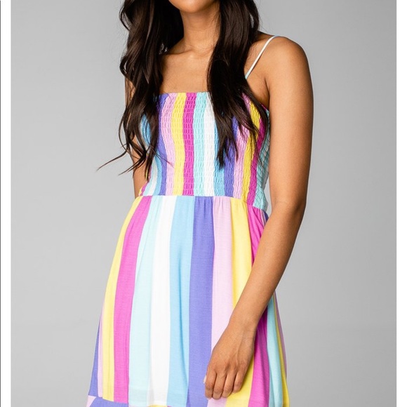 Buddy Love Rainbow Smocked Dress - Picture 2 of 5